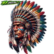 Indian tribe image sticker size 22x30 cm print cut