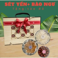 Abalone basket set, bird's nest with red apple, baongu yen gift