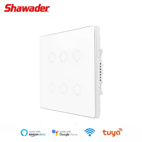 Shawader WIFI Tuya Smart Brazil Light Switch 4x4 Signal Repeater Touch Sensor 4/6/8 Control Voice Re