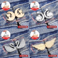 Korean FASHION Butterfly Waist Button Jeans Hook Jeans Button