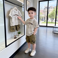 Boy Suit 2026 Handsome Fashionable Boy Baby Fashion Short-Sleeved Clothes Korean Fan Children's Clot
