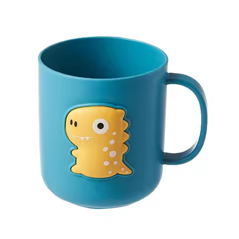 Cute Dinosaur Toothbrush Cup Plastic Mouthwash Cup Portable Drinking Cup Toothbrush Holder for Bathr