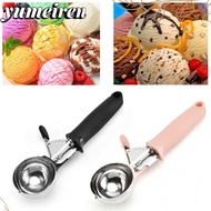 YUMEIREN Ice Cream Spoon, Black Pink Stainless Steel Ice Cream Scoop,  Ice Ball Maker