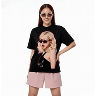 Blackpink Rose Oversize Cotton 16s Thick T-Shirt Rosie Rose Blackpink Oversize T-Shirt/