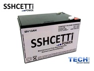 SSHCETTI 12V 12AH PREMIUM Rechargeable Sealed Lead Acid Battery For Electric Scooter/ Toys car / Bike /Solar /Alarm /Autogate/UPS/ Power Solution
