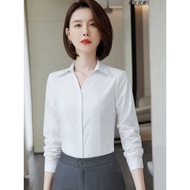 White Shirt Women Long-Sleeved Spring Summer Workwear Shirt Formal Wear Professional Workwear Workwe
