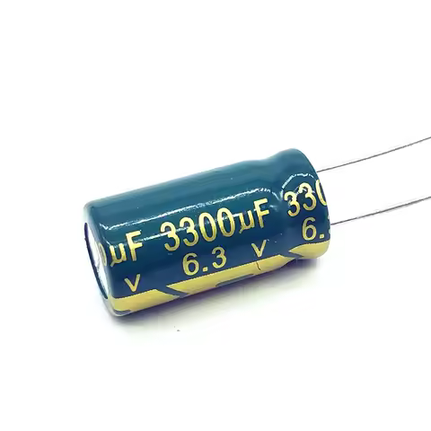6pcs/lot 6.3V 3300UF 10*20 Low ESR / Impedance high frequency aluminum electrolytic capacitor 3300UF