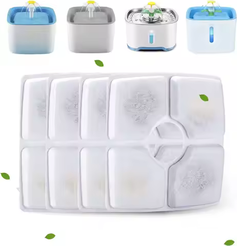 OYES Cat Water Fountain Filter 4/8 Pack Dog Feeders Fountain Filters Replacement for Pet Fountain Sq