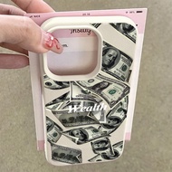 Creative USD banknote pattern phone case suitable for iPhone 16 15 14 13 12 11 Pro Max 16 Plus XR X 