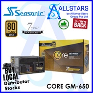 Seasonic 650W Core GM-650 80+Gold Semi Modular ATX Power Supply (Local Warranty 7years with Corbell)