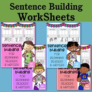 Worksheet Sentence Building Cut and Paste English Reading Workbook