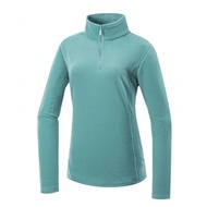 [Mountain Forest] 52F02 62 Emerald Green Women's Brushed Thermal Top Half-Placket Stand-Up Collar Lo