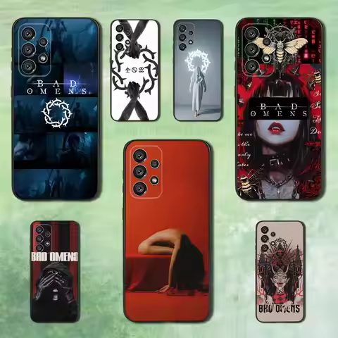 Band B-Bad O-Omens Cool For Samsung Galaxy A53,31,52,72,41,22,73,32,71,Note,J7,8,9,5G Soft Black Sil