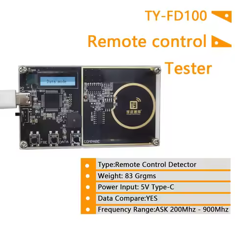 Frequency Detector Univerl Remote Control Tester Frequency Detector Transmitter Data Compare RF Remo