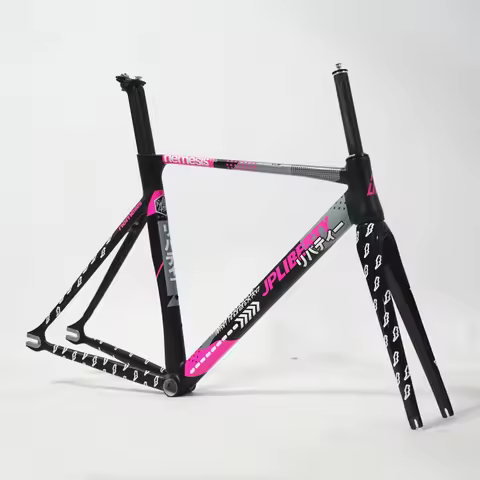 700C Fixed Gear Bike Frameset, Aluminum Fixie Frame, Carbon Fork, Track, Single Speed Bike Frames, H