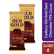 [Bundle of 2] Cadbury Old Gold Dark Chocolate 180g - Premium Chocolate Bar, Classic Creamy Taste, Halal Snack