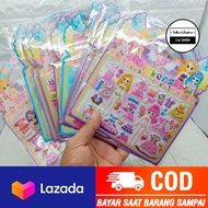 10 pcs Mainan Anak Stiker Tempel Motif boneka Karakter Barbie