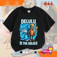 [Tung Tung Tung Sahur & Tralalero Tralala] Kids Short Sleeve T Shirt Baju Budak Lelaki Unisex Cotton