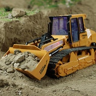 鏟車兒童玩具男孩遙控推土機電動模型無線挖機合金大號充電工程車