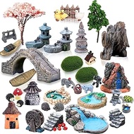 Fairy Garden Accessories Outdoor, 42 Zen Accessories, Miniature Decorations Supplies for Micro Lands