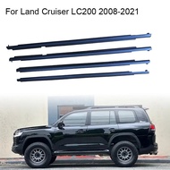 4Pcs Chrome/Black Window Rubber Trim For Toyota Land Cruiser LC200 Series For Lexus LX570 2008-2021 