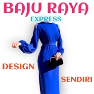 BAJU RAYA 2023 DESIGN TERSENDIRI KAIN TIPTOP KEBAYA DRESS LABUH BAJU KURUNG OWN DESIGN