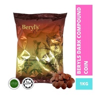 Beryl's Chocolate Compound Coins 1kg / 500gm / Coklat Beryls Gourmet / Baking / Halal Malaysia / Eas