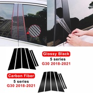 Glossy Car Door Pillar Trim Sticker For BMW E60 F10 G30 F07 Series 5 520i 523i 525i 528i 530i 535i W
