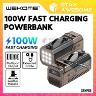 WEKOME Original 3C Powerbank CCC 50000mah 100W Fast Charging Built In Cable Emergency Light SAWP69