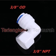 3/8" tube x 3/8" female Thread Elbow (13-E) RO ELBOW Connector/ INNER Thread 3/8 X HOSE 3/8 13F