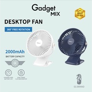 Gadget MIX Diginut CL-32 360 Degree Free Rotation Clip Fan/ Stroller Clip Fan/ USB Fan/ Built-in Bat