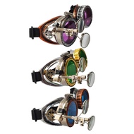 [tenlzsp0bc] Funky Steampunk Glasses Colored Frame Photo Props Gothic Costume Ocular Loupe Women Men