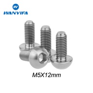 Wanyifa Titanium Bolt M5X12 Hex Screw Use 4mm Allen Key for Bike Water Bottle Cage Bicycle Cup Holder Screw Universal Fasteners