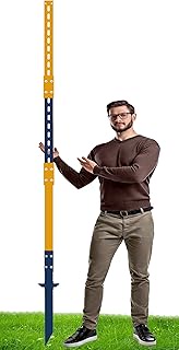 1Pack 94.5Inches Yard Stake for Outdoor Lawn 8ft Metal Sign Holder Durable Posts for Outside Traffic