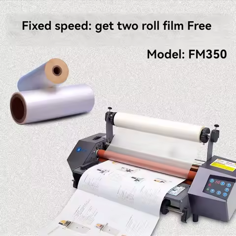 FM350D Adjustable Speed Fully Automatic A4/A3 Single and Double Sided Photo Hot Cold Mounting Adhesi