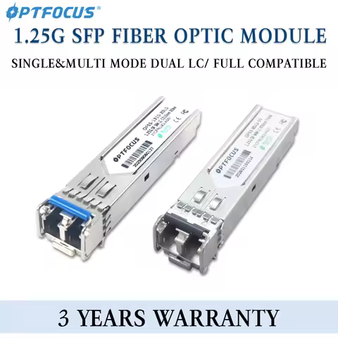 OPTFOCUS 1.25G SFP Module Single Mode Dual LC Connector 1310nm Optical Fiber Module with Cisco/Mikro