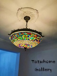 小店推介:土耳其工藝中古風馬賽克玻璃典雅吊燈,適合掛在書房