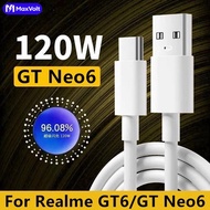 For Realme 120W Charging Cable GT6/GT Neo6 Data Cable OPPO 12A Typec Mobile Phone Fast Charging Cabl