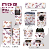 MATA MESIN UNGU Sticker Sticker Fridge Stove Washing Machine 1 2 Door Eye Tube Rice Cooker Dispenser Ac Purple Flower Motif Decoration MG