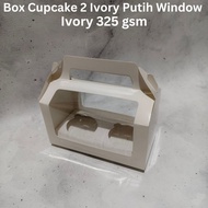 Cupcake Box contains 2 + inner Size 16x8.5x9 Pudding Muffin Cake Packaging