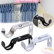 LANFY 1pc Curtain Rod Brackets, Metal Adjustable Curtain Rod Holder,  Home Hanger for 1 Inch Rod Hardware Window Curtain Rod Support for Wall