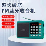 AMOI H832 Mini Portable FM Radio Micro-SD Card USB With Antenna Speaker Bluetooth MP3 Player (夏新) +多