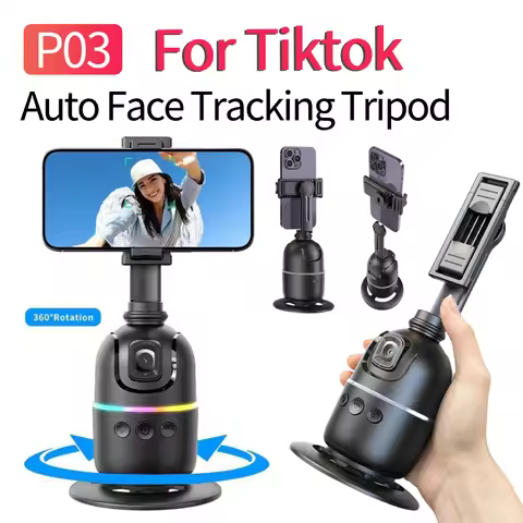 Auto Face Tracking Tripod 360° Rotation Auto Tracking Phone Holder with Remote & Gesture Control Gim