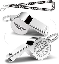 Whistles With Lanyard, Coach Whistle, Football Gifts, Soccer Hockey Basketball Volleyball Baseball Coach Gifts for Men Women Teacher, Thank You Cheer Coach Gift, The Man The Myth The Legend Coach