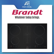 BRANDT BPI384BH 80CM 4 ZONE INDUCTION HOB WITH INTEGRATED HOOD