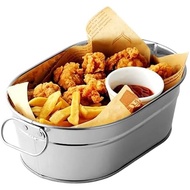Beverage Tubs, Stainless Steel Ice Bucket Galvanized Metal Tub Beverage Tub for Parties,Galvanized T