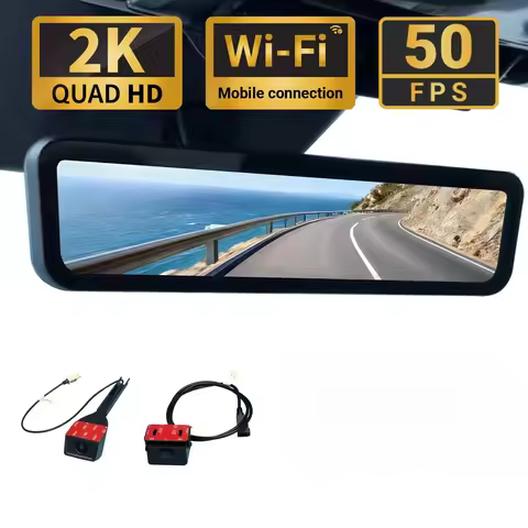H10 Pro 9.2'' 2K WiFi Mirror Dash Cam Separate Rear View Streaming Camera For Toyota Land Cruiser 30
