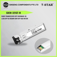 7-STAR* 1.25G SFP Module Multi Mode SX 850nm DDM 1000BASE SX SFP 550 Meter (MODEL:SDEM-321GT-M)