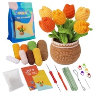Beginner Crochet Material Kit- DIY Crochet Set-Full Knitting Tools- Crochet Starter Kit for Beginner