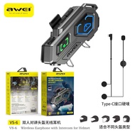 ☺️NEW STOCK☺️ AWEI TWO-PERSON INTERCOM MODEL: VS-6 HELMET WIRELESS HEADSET V5.4 INTERCOM